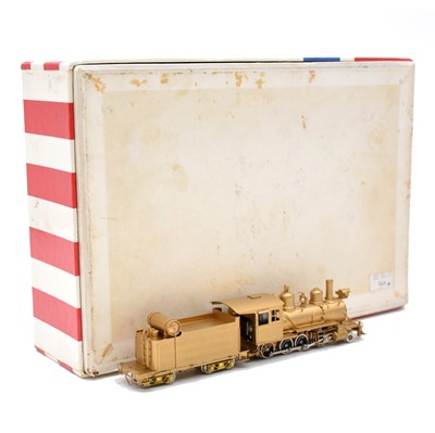 Lot 128 - Westside Models HOn3 gauge steam locomotive and tender, brass model, boxed