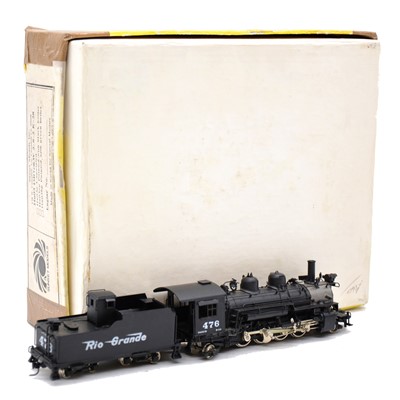 Lot 122 - Sunset Models HOn3 gauge steam locomotive and tender, brass model, boxed