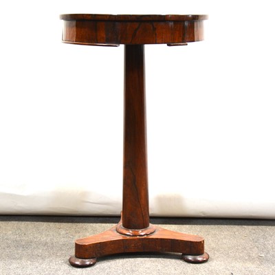 Lot 410 - Early Victorian pedestal work table