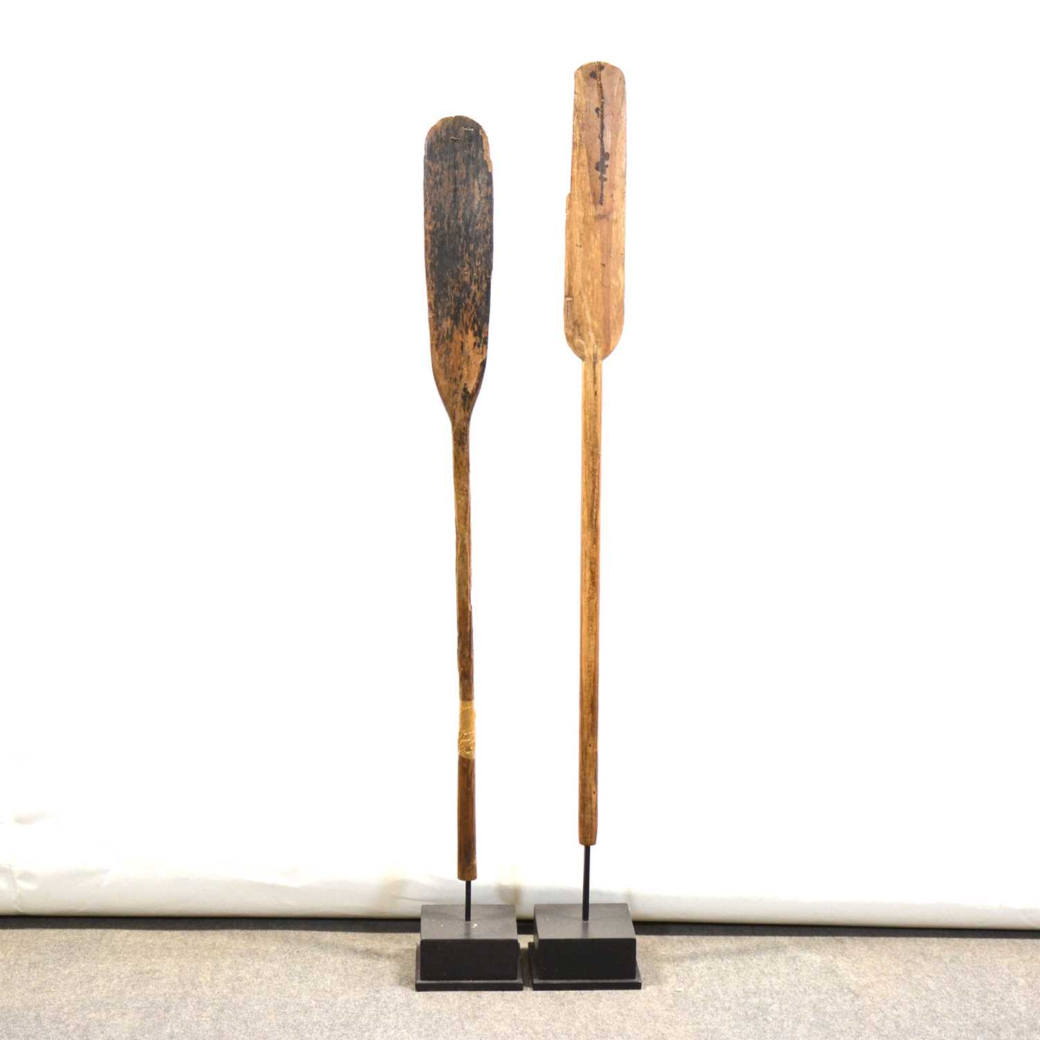 Lot 364 - Two Indian hardwood paddles