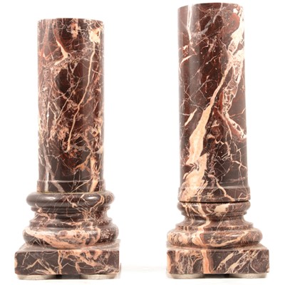 Lot 98 - Two variegated marble columns