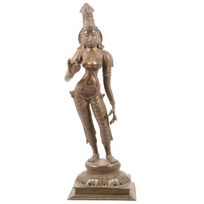 Lot 96 - Indian bronze statue of the goddess Parvati