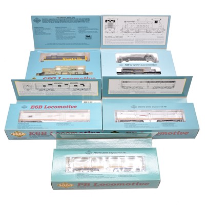 Lot 6 - Five Proto 2000 HO gauge diesel locomotives, some unpowered, all boxed.