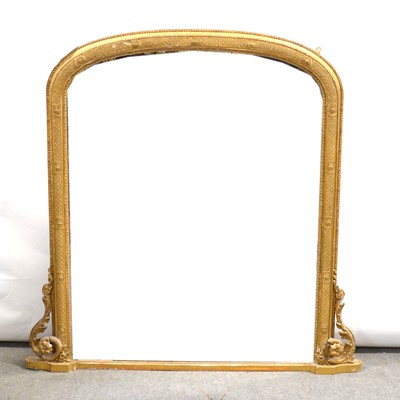 Lot 389 - Victorian overmantel mirror