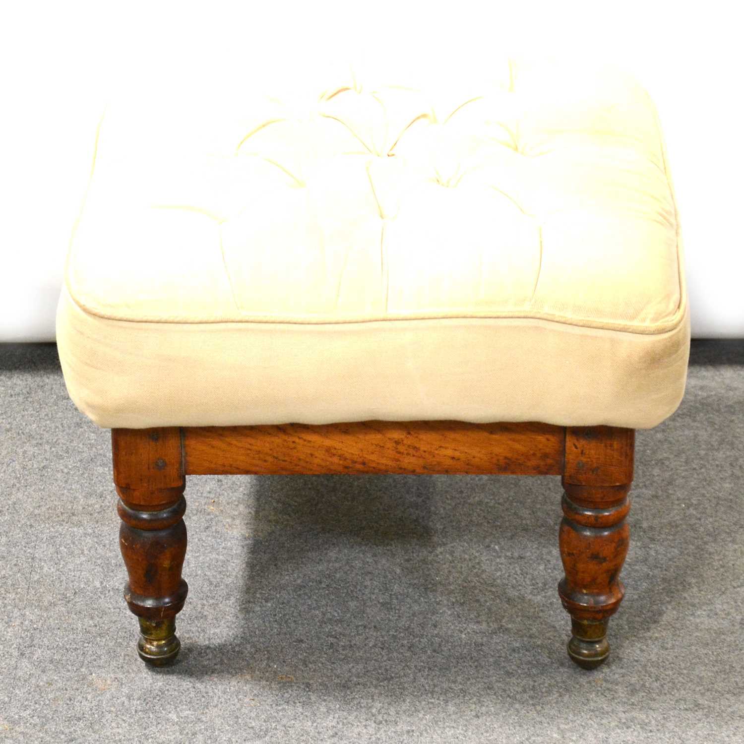 Lot 445 - Victorian oak footstool