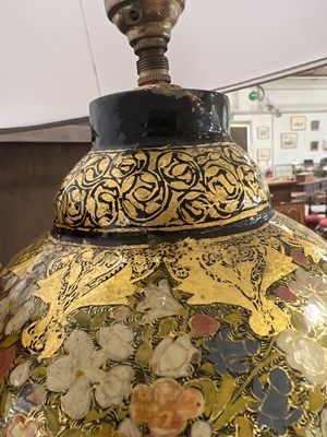 Lot 408 - Indian paper mache table lamp