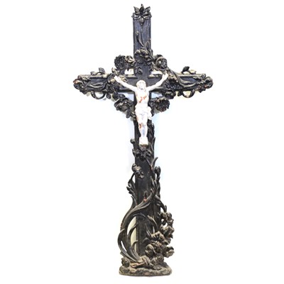 Lot 486 - Cast iron crucifix