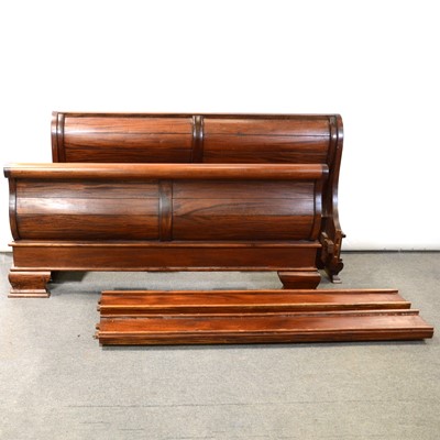 Lot 479 - Hardwood sleigh bed