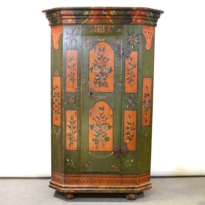 Lot 385 - European painted pine cupboard