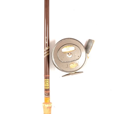 Lot 149 - Hardy 'Richard Walker Reservoir Superlite' fly fishing rod, and a fly reel