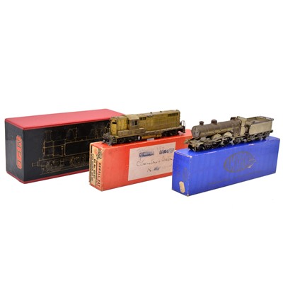 Lot 104 - Three brass HO gauge locomotives and locomotive kits