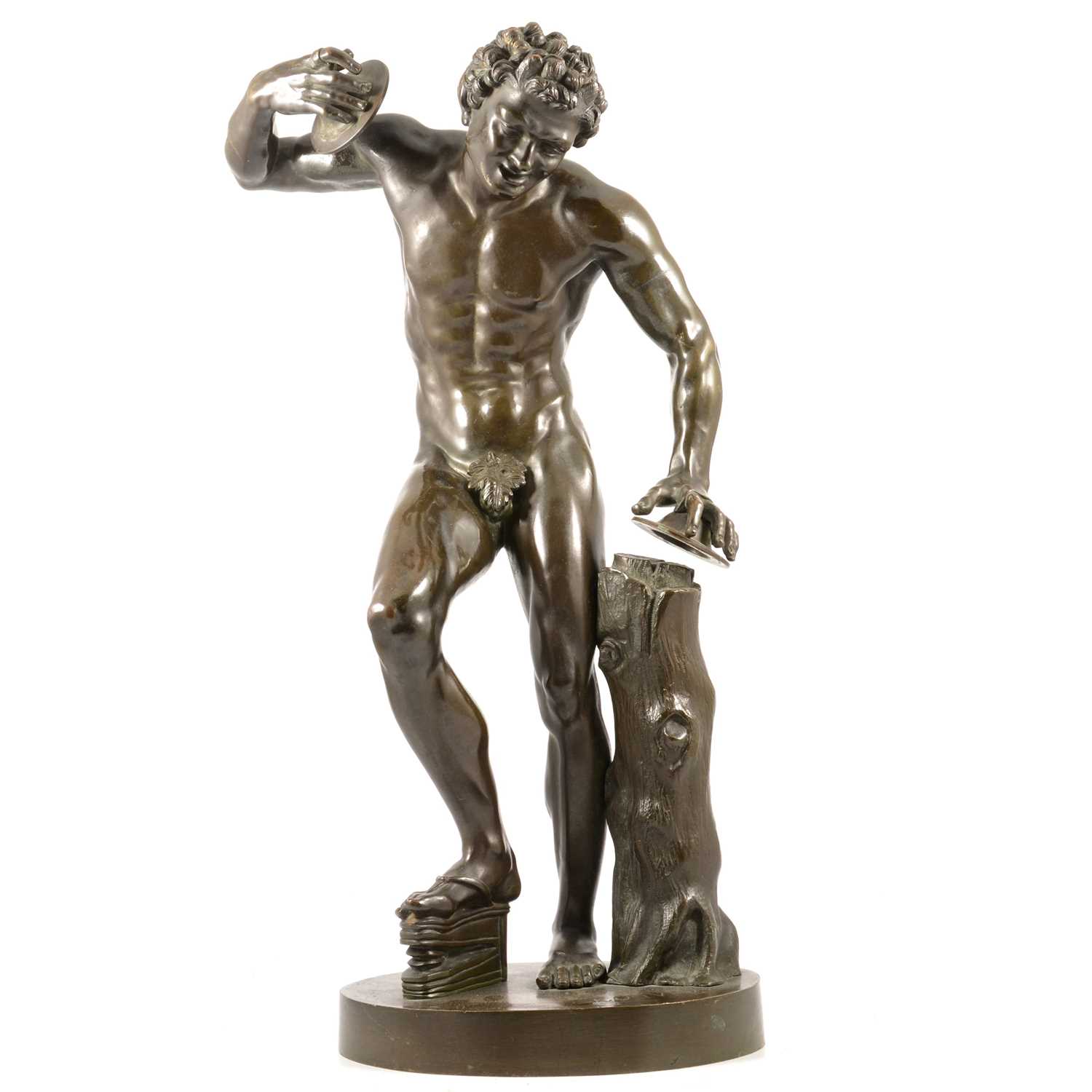 Lot 136 - After the antique, Dancing faun with clappers