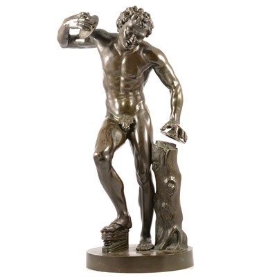 Lot 136 - After the antique, Dancing faun with clappers