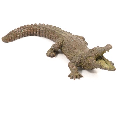 Lot 138 - Japanese bronze mode, Crocodile