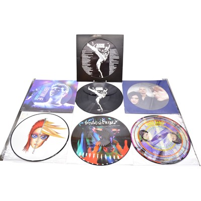 Lot 41 - Six David Bowie picture disc vinyl records.