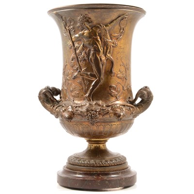 Lot 145 - Albert Dammouse, Bronze vase