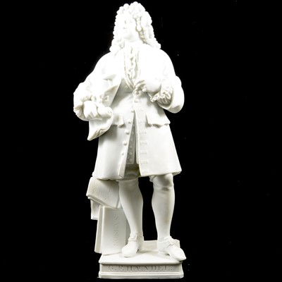 Lot 46 - Continental parian figure, Hendel (Handel)