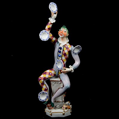 Lot 57 - Meissen figure, The plate juggler, by Peter Strang