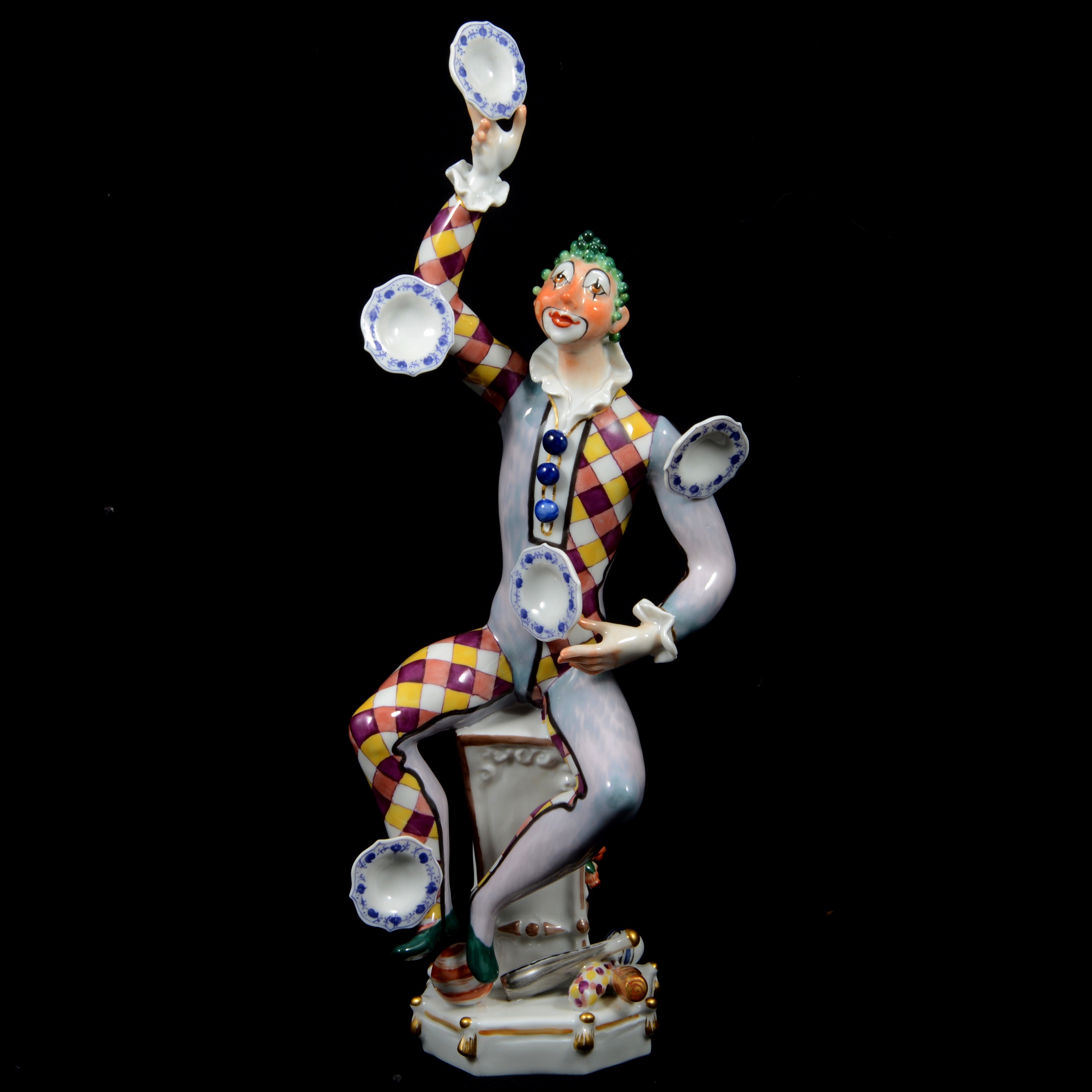 Lot 57 Meissen figure, The plate juggler, by Peter