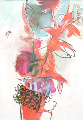 Lot 598 - Anthea Stilwell, Red Flower