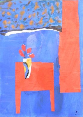 Lot 599 - Anthea Stilwell, Red tulips