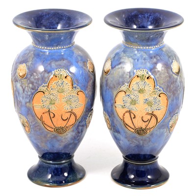 Lot 3 - Pair of Doulton Lambeth stoneware vases