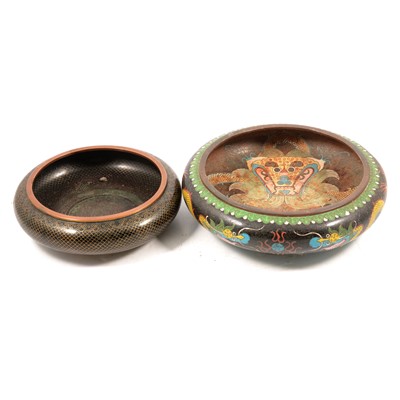 Lot 101 - Two cloisonne bowls