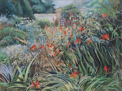 Lot 342 - Tony Brummell Smith, Flowers in a garden