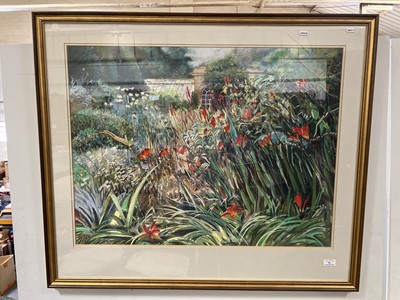 Lot 342 - Tony Brummell Smith, Flowers in a garden
