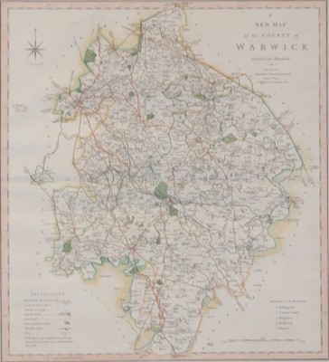 Lot 343 - A New Map of the County of Warwick, and two other maps