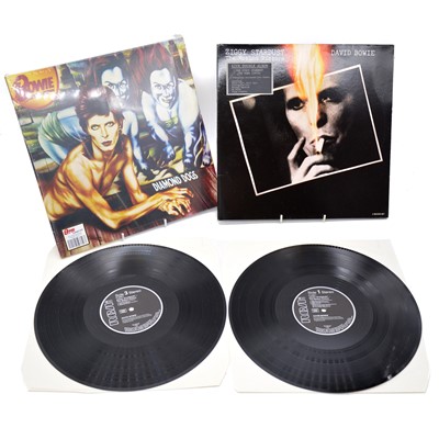 Lot 64 - David Bowie LP vinyl records, four including Ziggy Stardust The Motion Picture etc