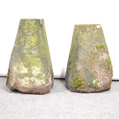 Lot 429 - Two large stone staddle stone bases