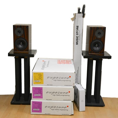 Lot 2 - Quantity of audio equipment, including two Exposure 3010S2 series mono power amplifiers etc
