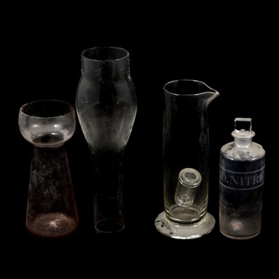 Lot 62 - Two boxes of glass bottles and vases.