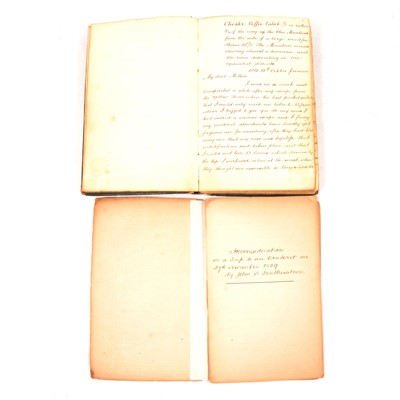 Lot 190 - Early 19th century hand-written journal relating to the West Indies, and a hand-written poem.