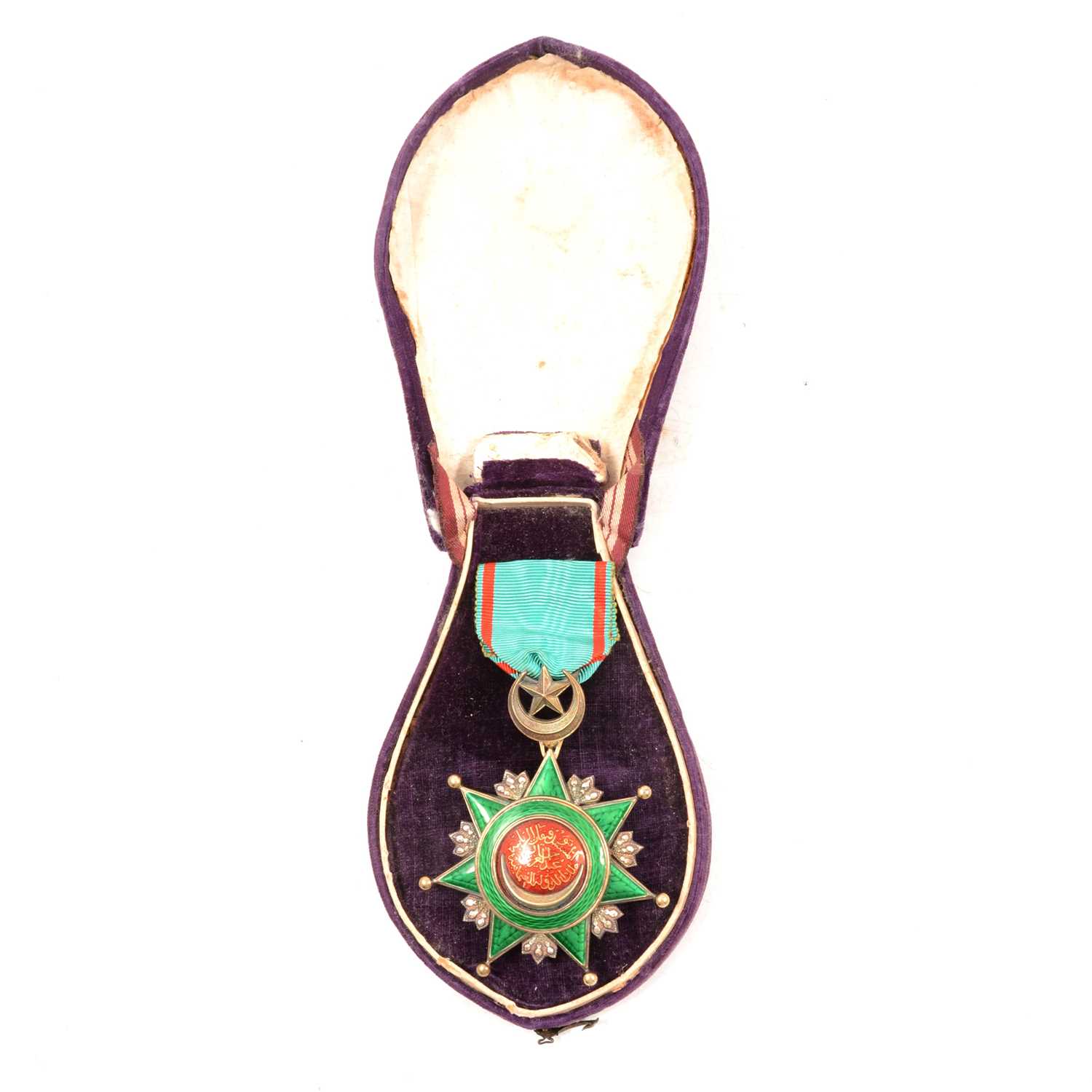 Lot 221 - Ottoman Empire, Order of Osmanieh neck badge,