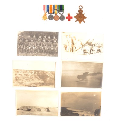 Lot 223 - WW1 Medals and photographs.