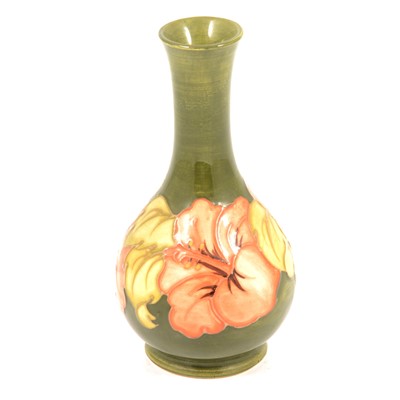 Lot 28 - Moorcroft Pottery, a 'Hibiscus' design vase.