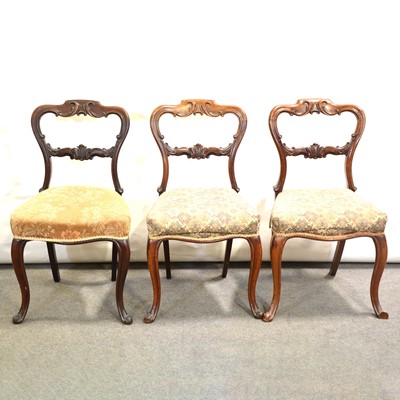 Lot 403 - Set of six Victorian hoop-back dining chairs