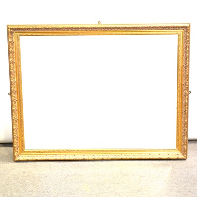 Lot 448 - Large gilt frame wall mirror, modern