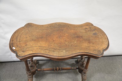 Lot 462 - Victorian walnut stretcher table