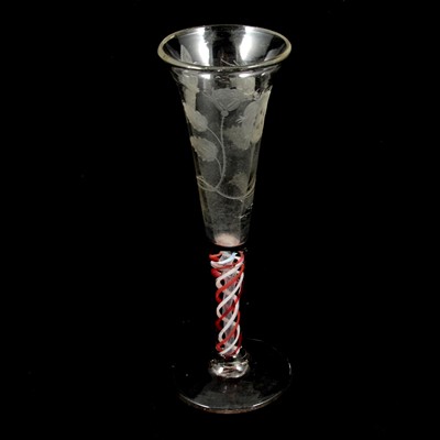 Lot 81 - Jacobite style wine flute