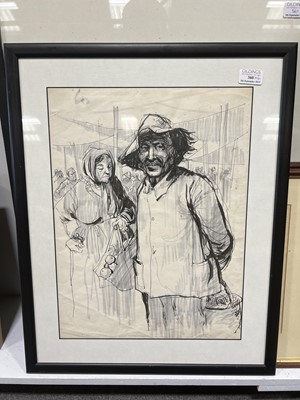 Lot 360 - Robert Ayton, Figures in a market.