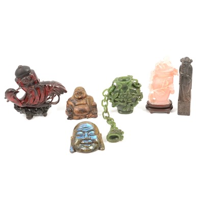 Lot 110 - Small quantity of Asian carved hardstone artefacts