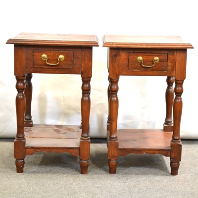 Lot 398 - Pair of modern pine bedside tables