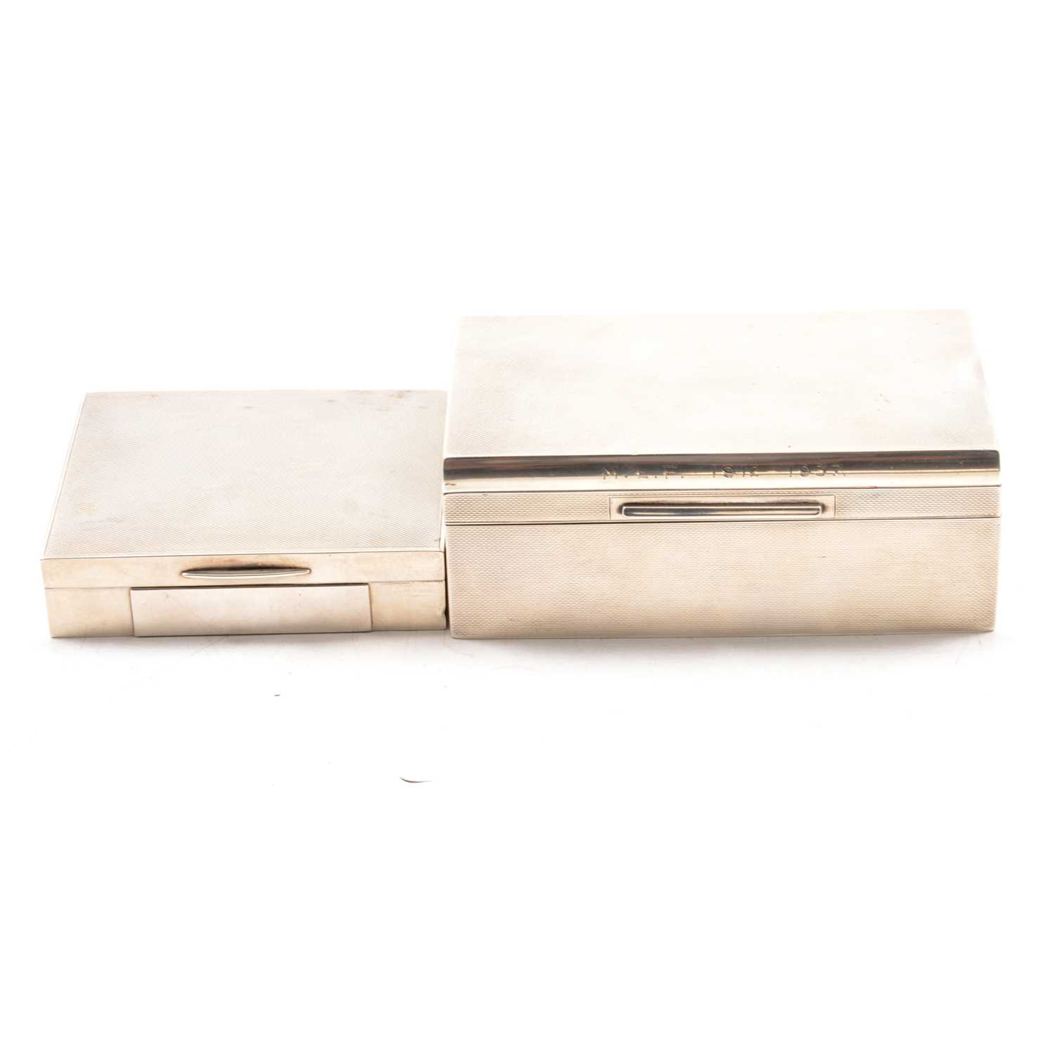 Lot 271 Two silver engine turned cigarette/jewel