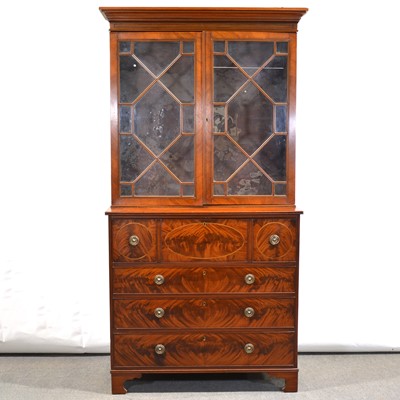 Lot 346 - George IV mahogany bookcase secretaire