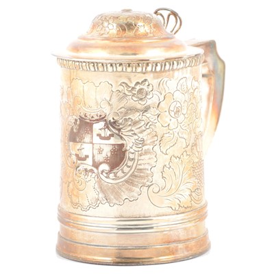 Lot 276 - Continental plated tankard