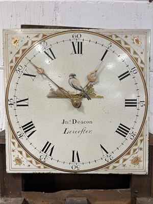 Lot 390 - Oak longcase clock