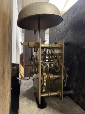 Lot 390 - Oak longcase clock